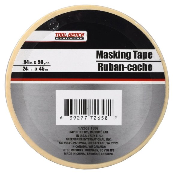 Tool Bench Hardware Masking Tape, 50-yd. Roll - Picture 15 of 16